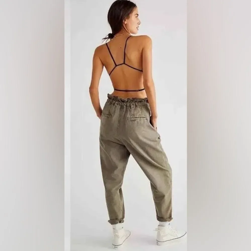 Free People Margate Pleated Trouser | XSmall | Green